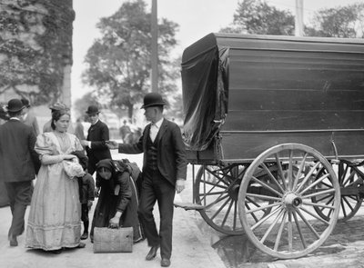 Immigrants at Battery Park, New York, N.Y., c.1900 by Byron Company